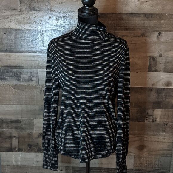 J Crew Metallic Turtleneck XL - Picture 2 of 6